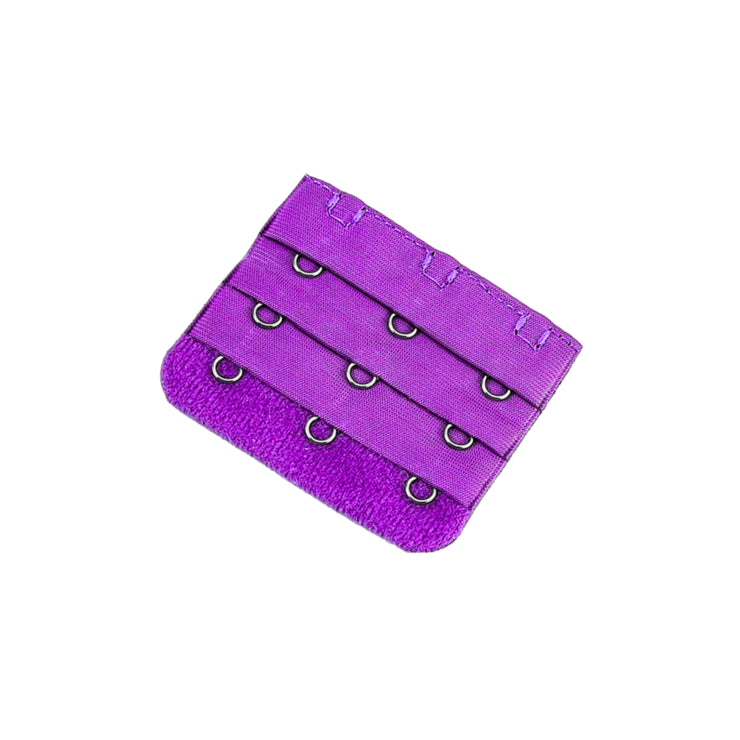 Elastic 3 Row Bra Extender Strap for Women Purple