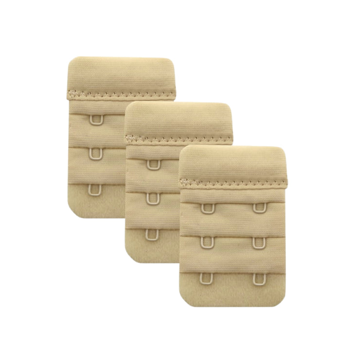 Beige 2 Hook Bra Extender Set Soft Comfortable Fit